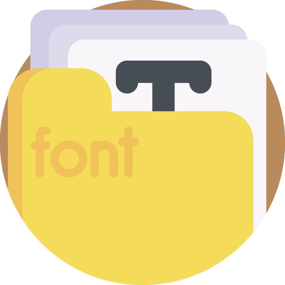 A folder with the word font on it vector