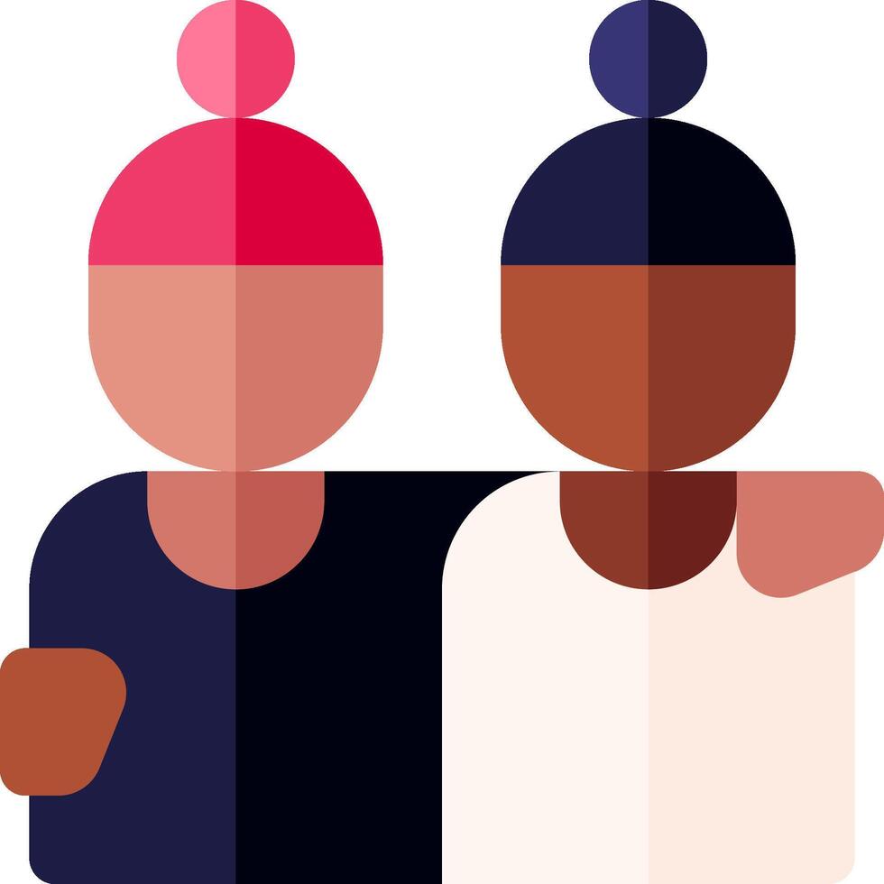Two people with hats and hats on their heads vector