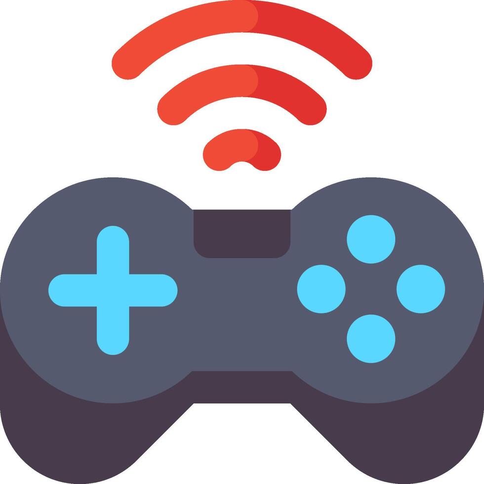 A game controller with a wifi symbol on it vector