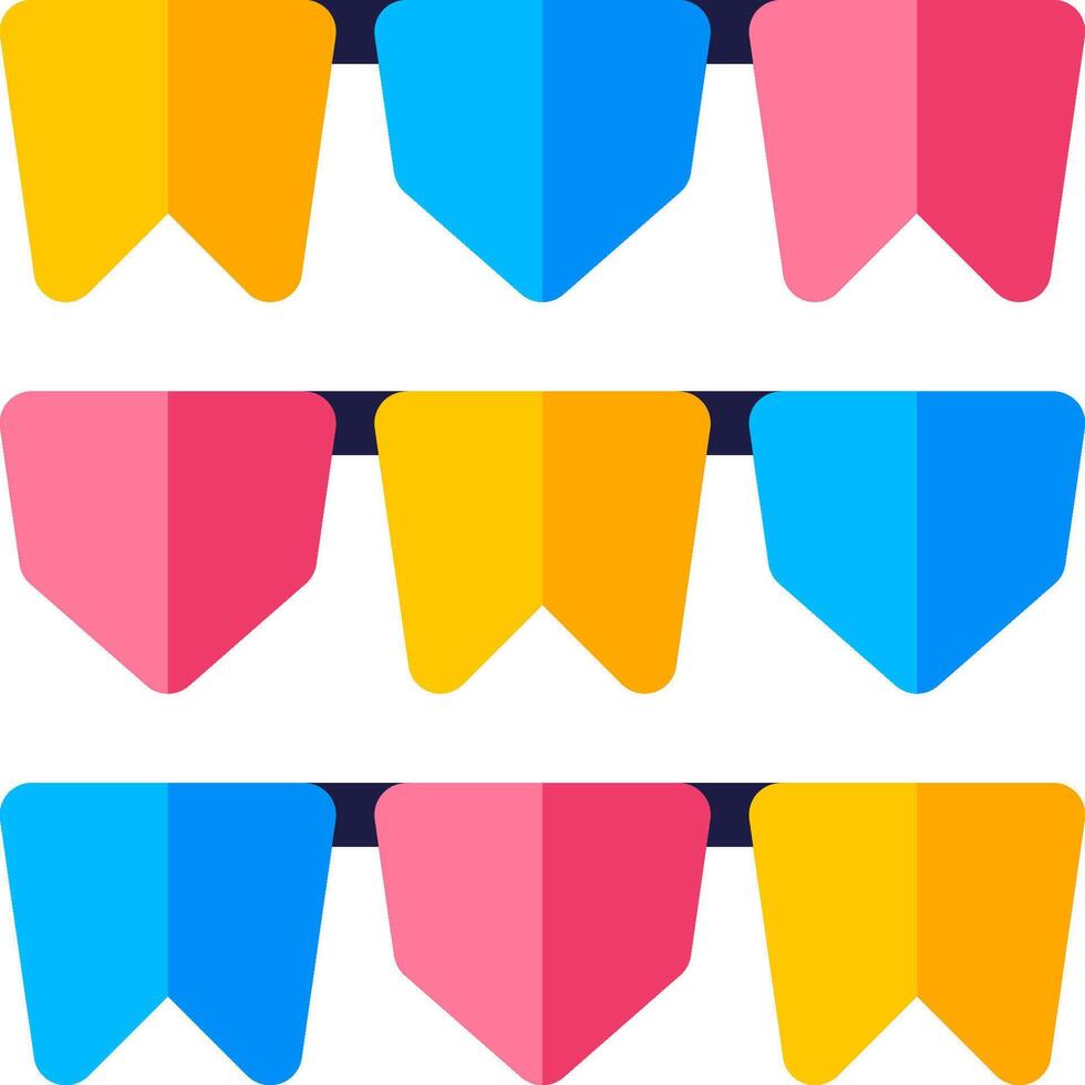 A set of colorful paper flags with arrows vector