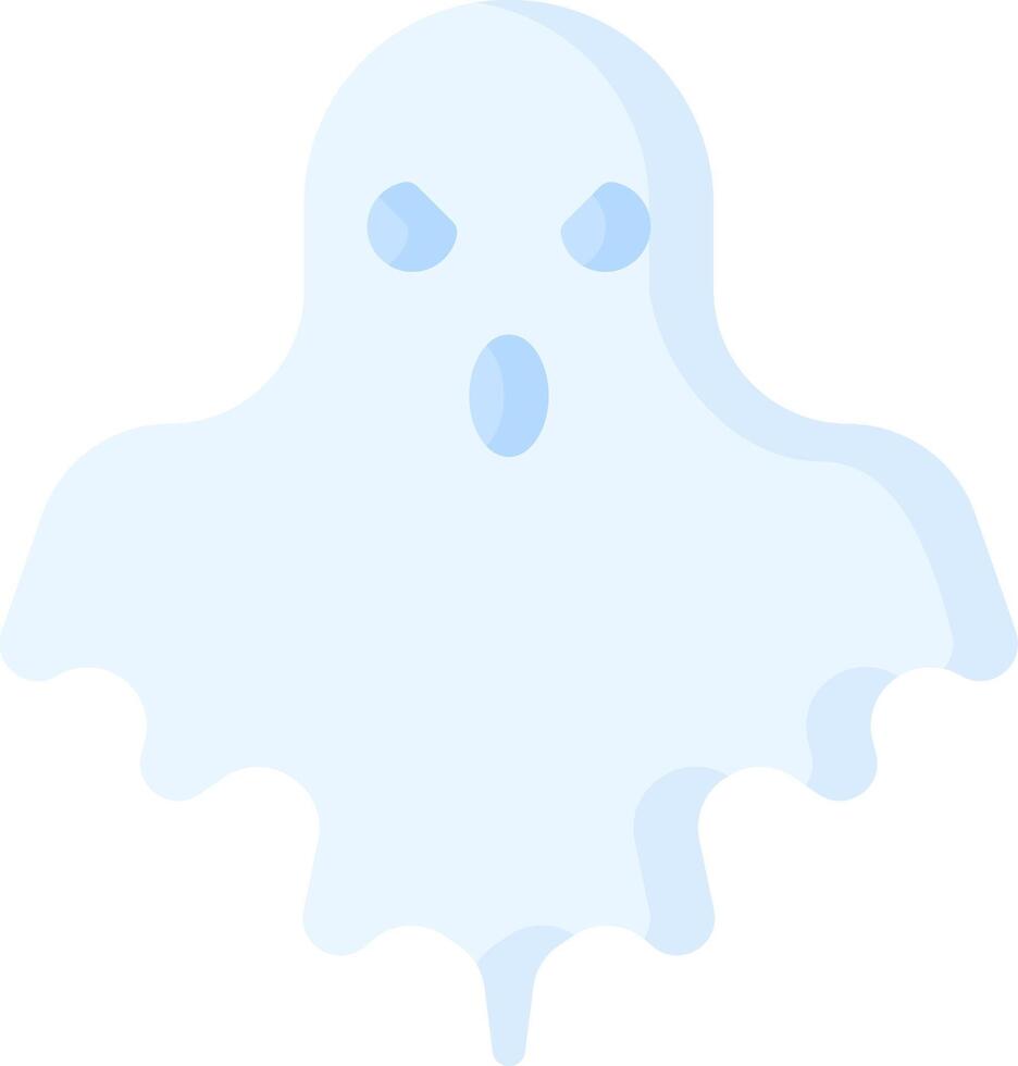 A ghost with a blue face and a white background vector