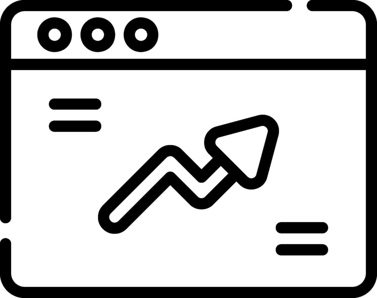 A black and white icon of a graph vector