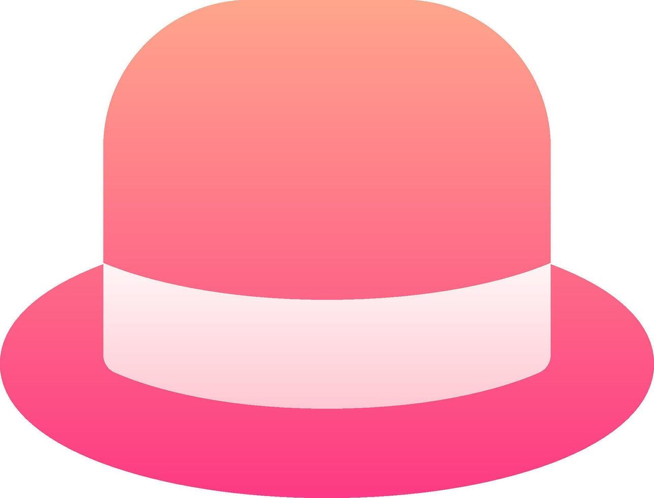 A pink hat with a white stripe vector