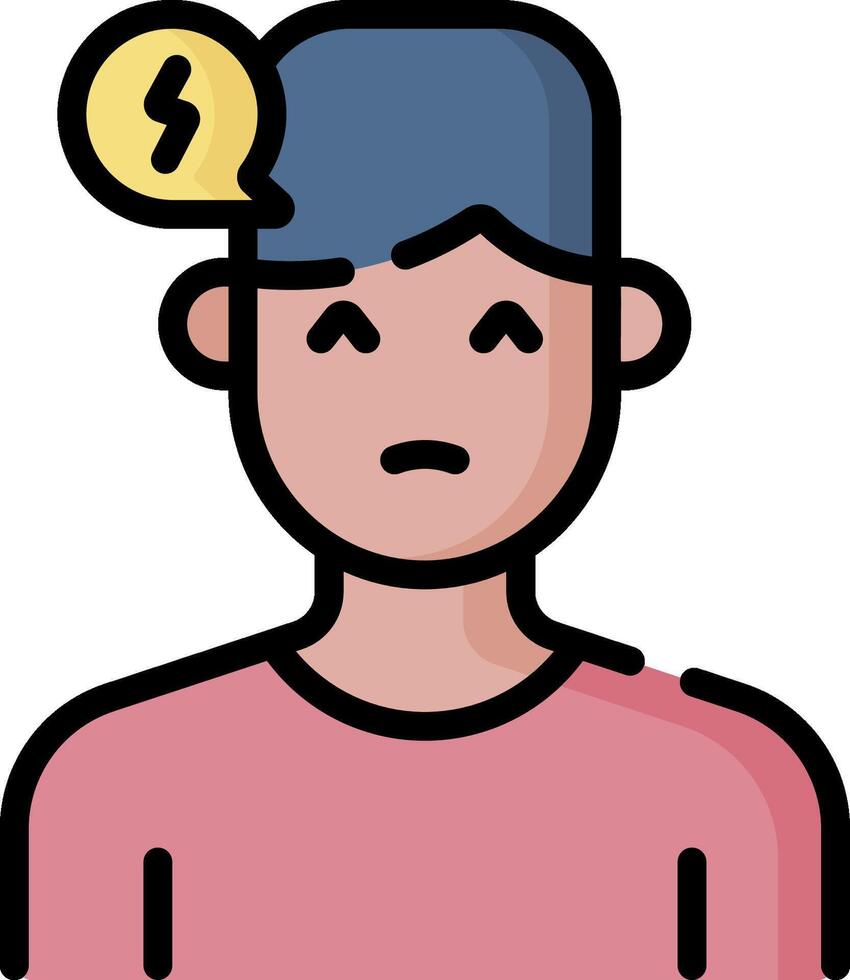 A man with a lightning bolt on his head vector