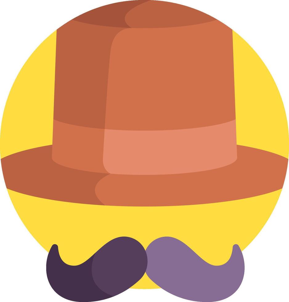 A hat with a mustache and mustache vector