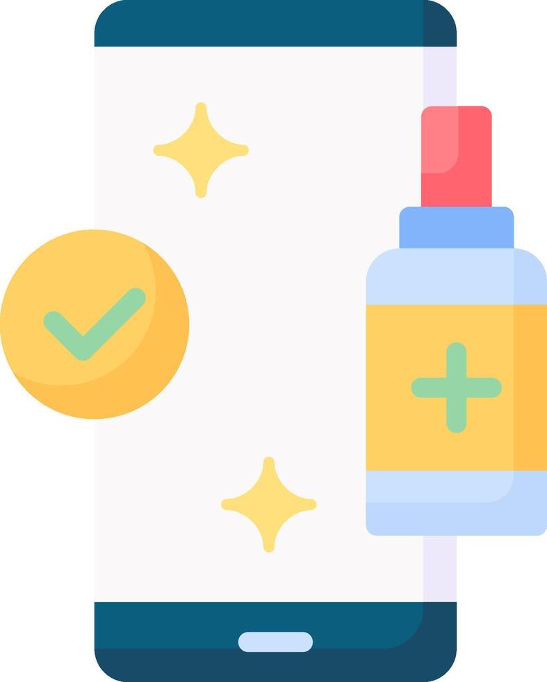 How to clean your phone screen vector