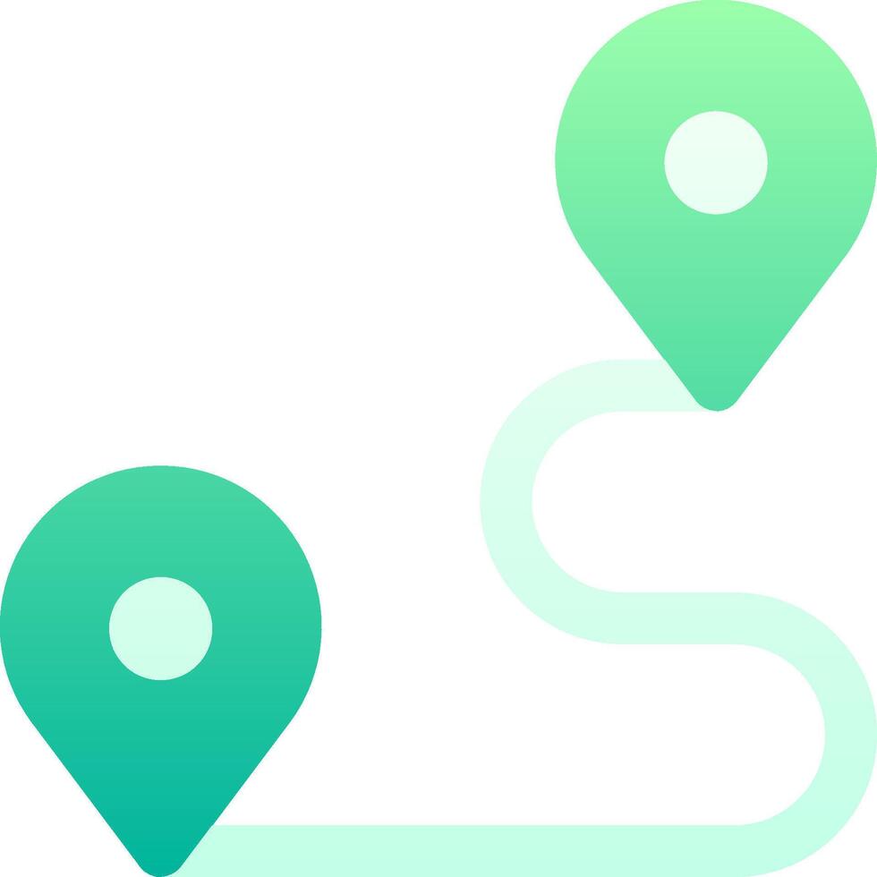 A map pointer with two green pins vector