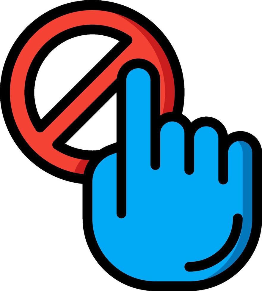 No touch sign illustration vector