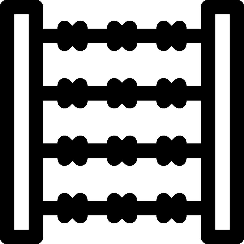 A black and white abacus icon vector