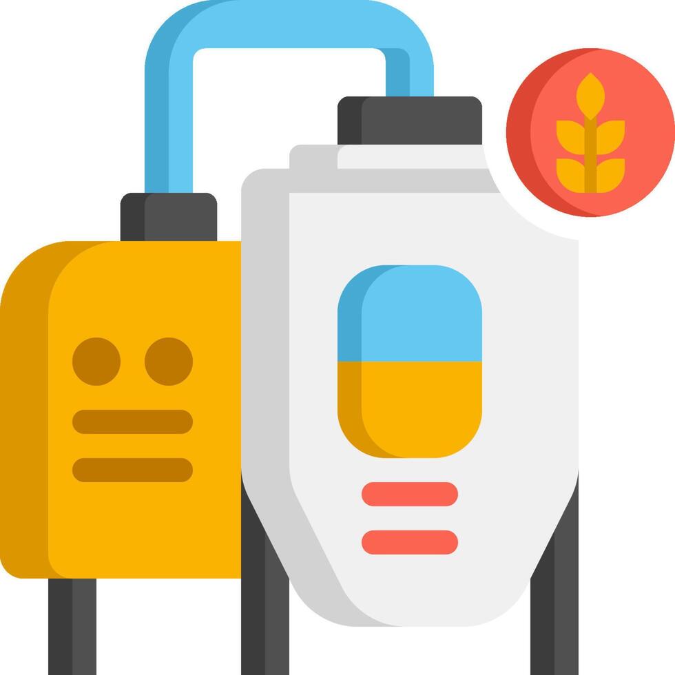 A machine with a wheat ear and a wheat ear icon vector