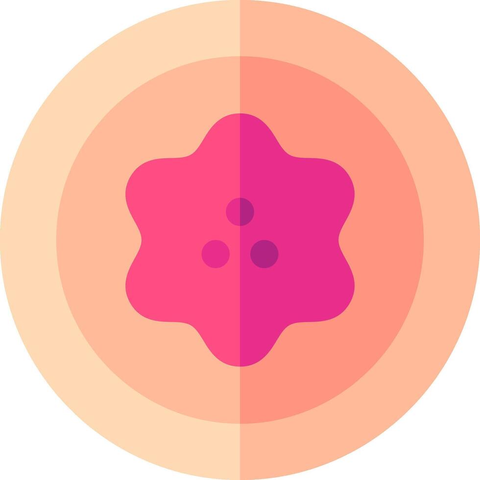 A pink flower with a button on it vector