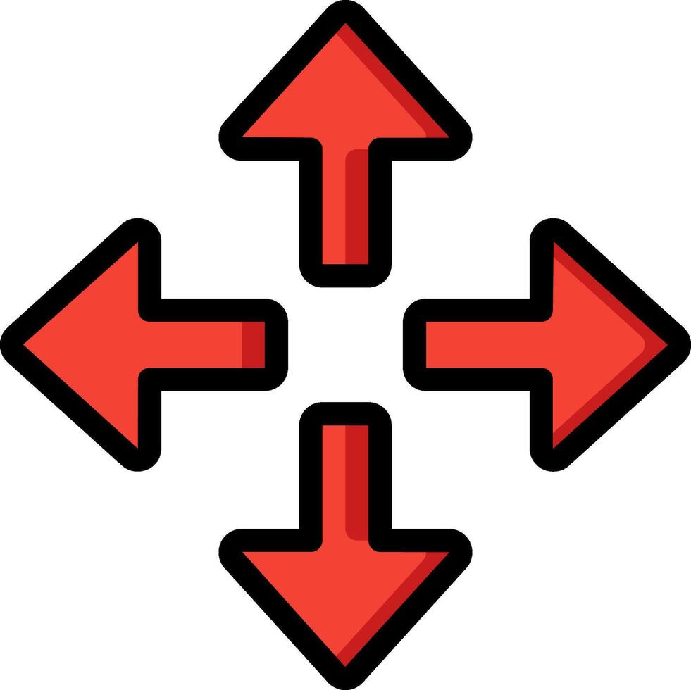 Four arrows pointing in different directions vector