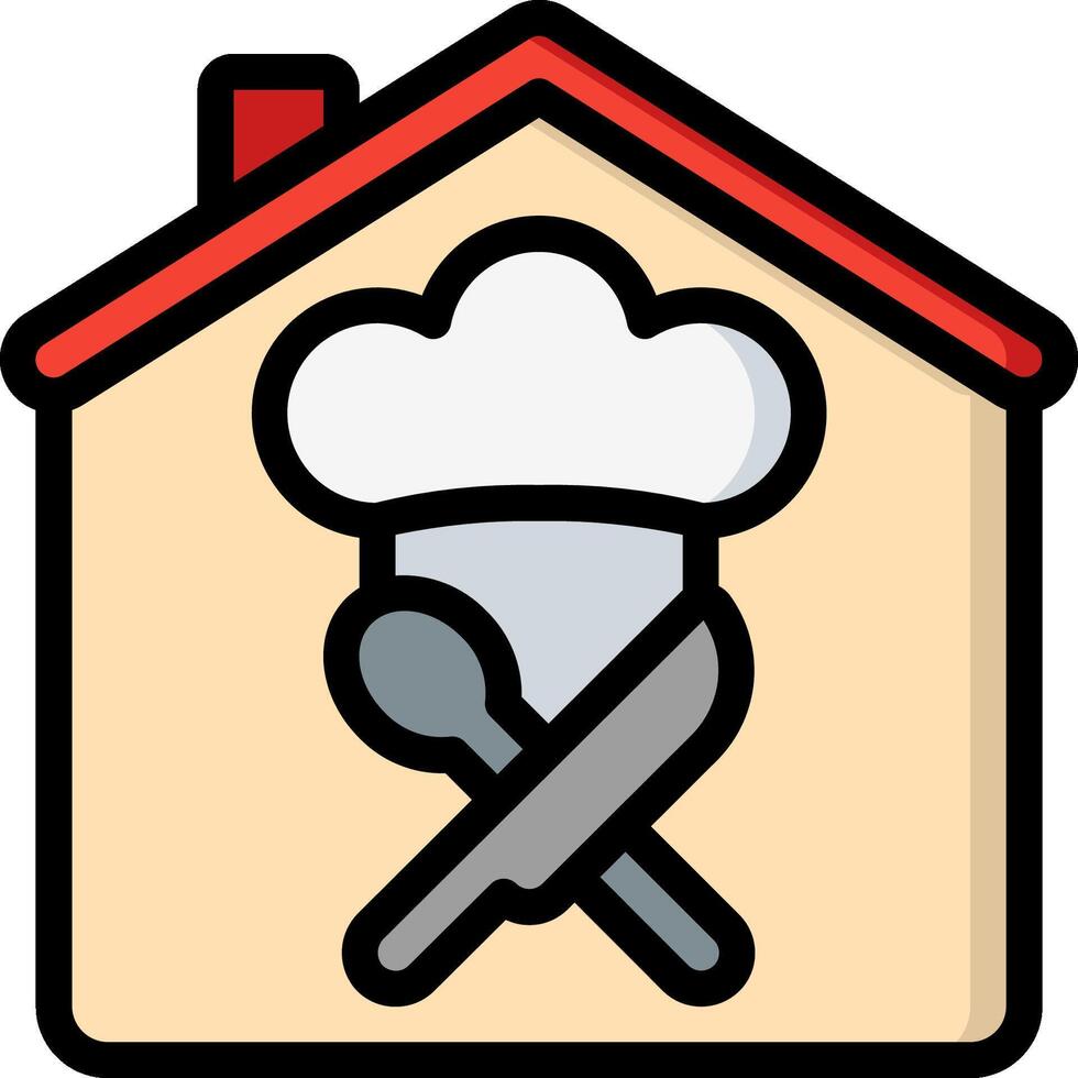 A chef's hat and knife are in the house vector