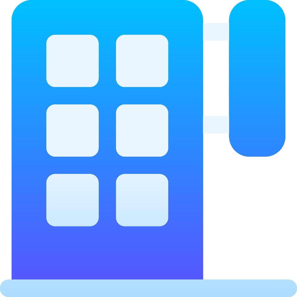 A blue phone booth icon vector