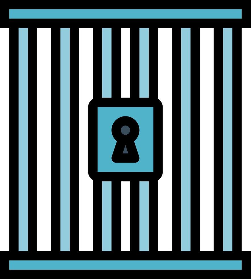 A blue and white striped background with a keyhole vector