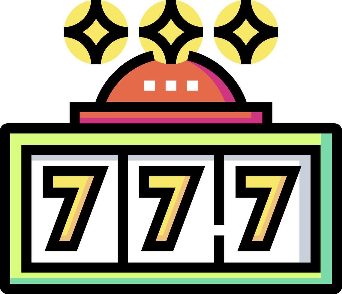 A slot machine with sevens on it vector