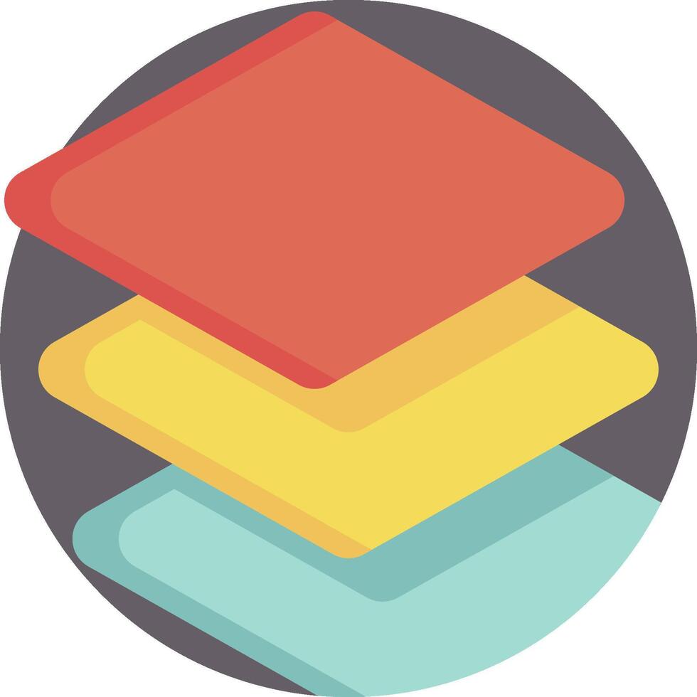 A stack of colorful blocks in a circle vector