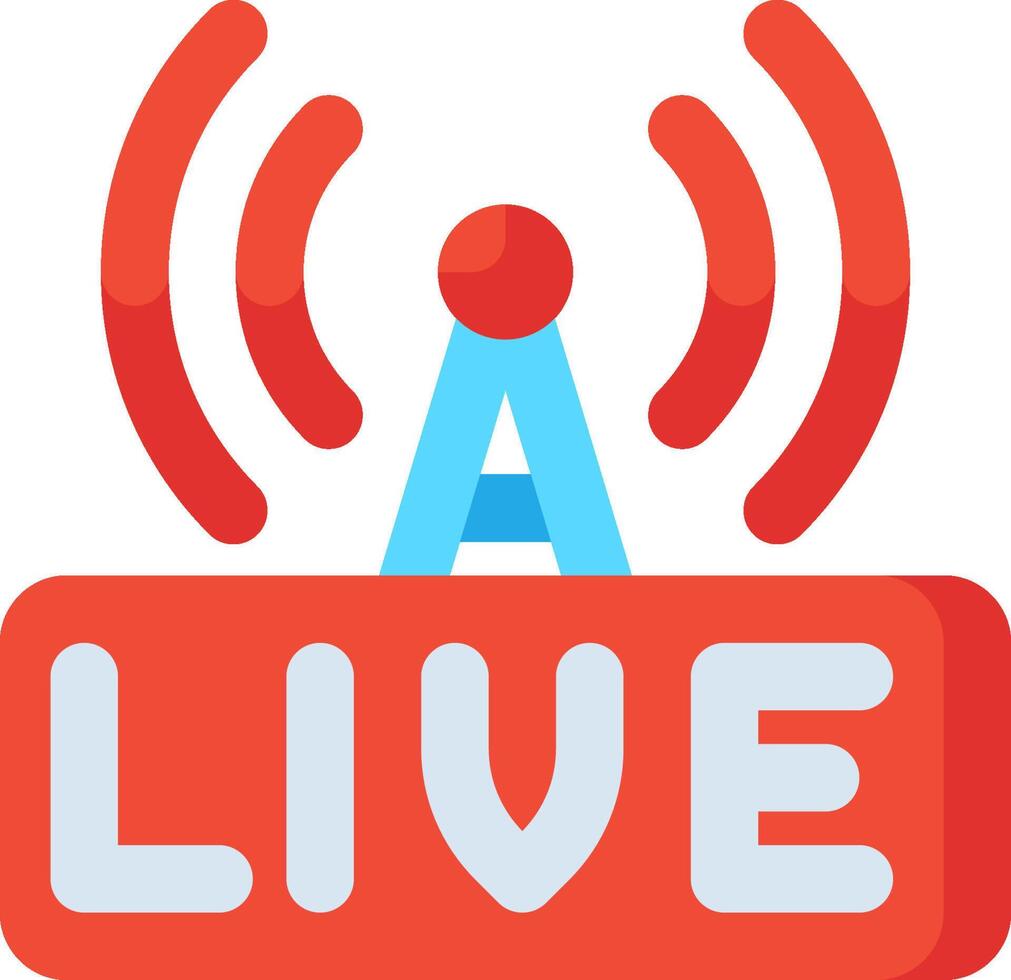 A live logo with a radio antenna vector