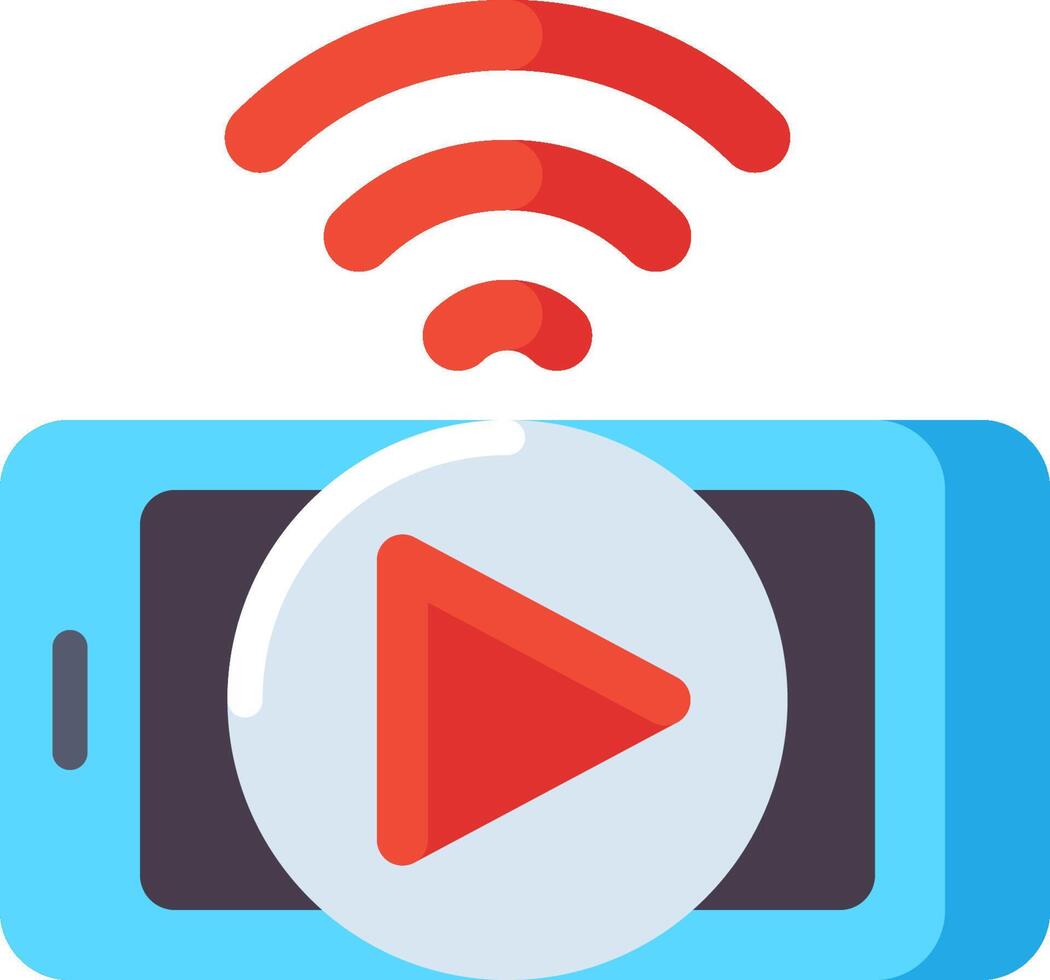 A player is connected to a cell phone vector
