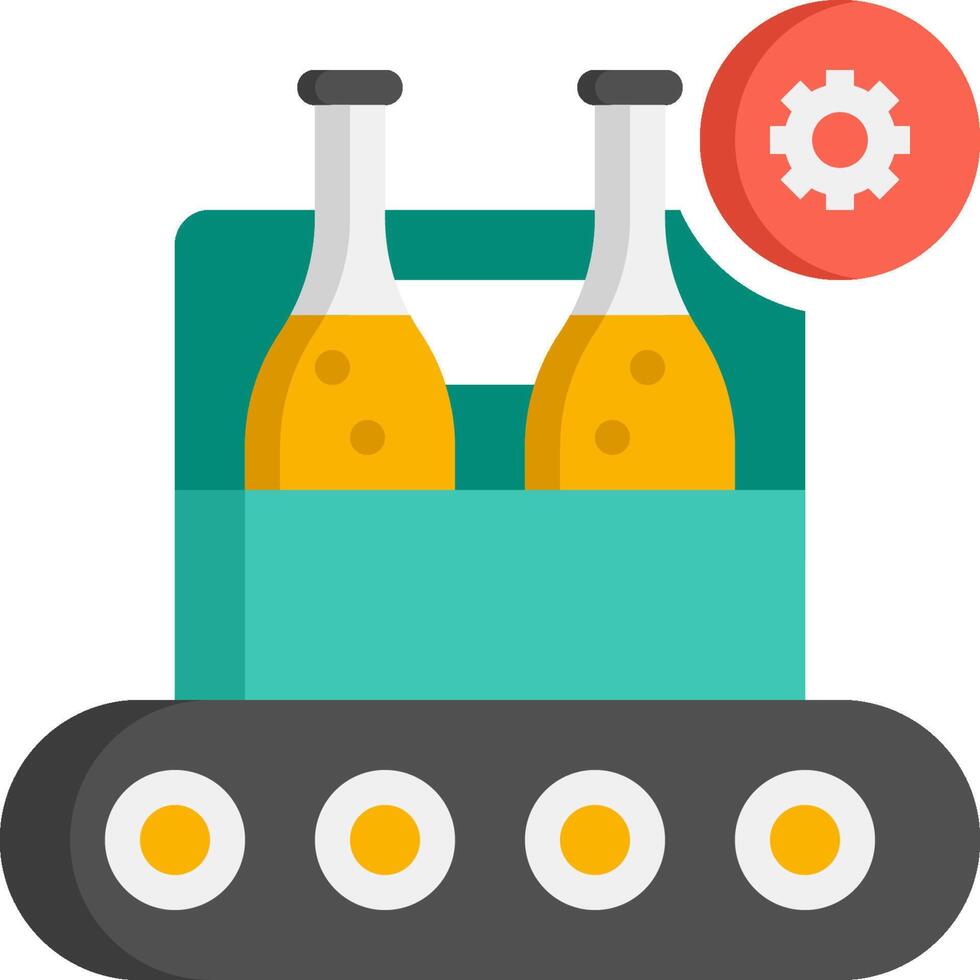 A flat icon of a beer bottle in a box vector