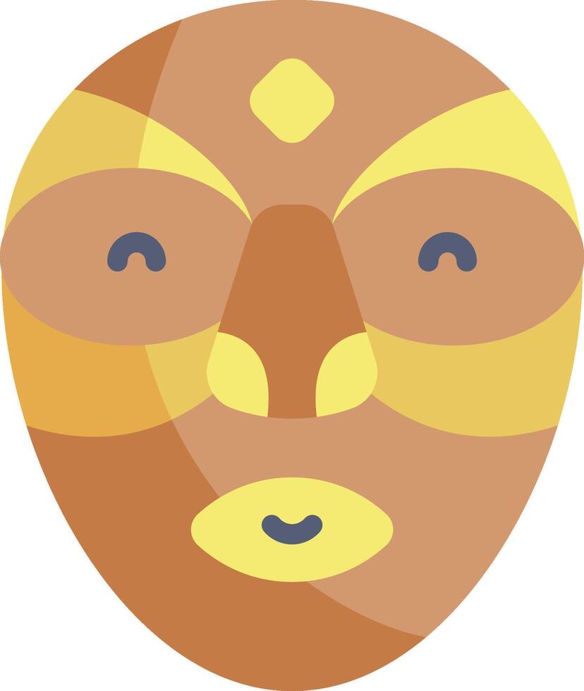 A cartoon face with a yellow face and eyes vector