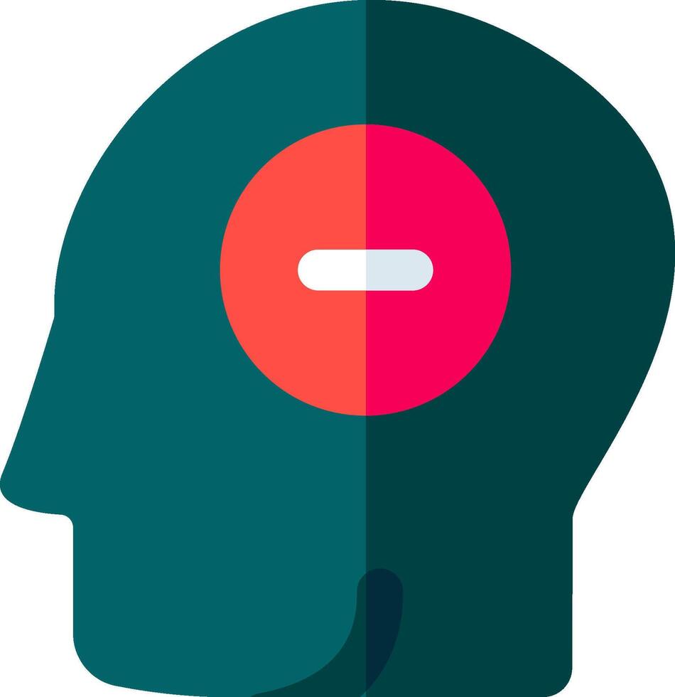 A person's head with a red dot on it vector