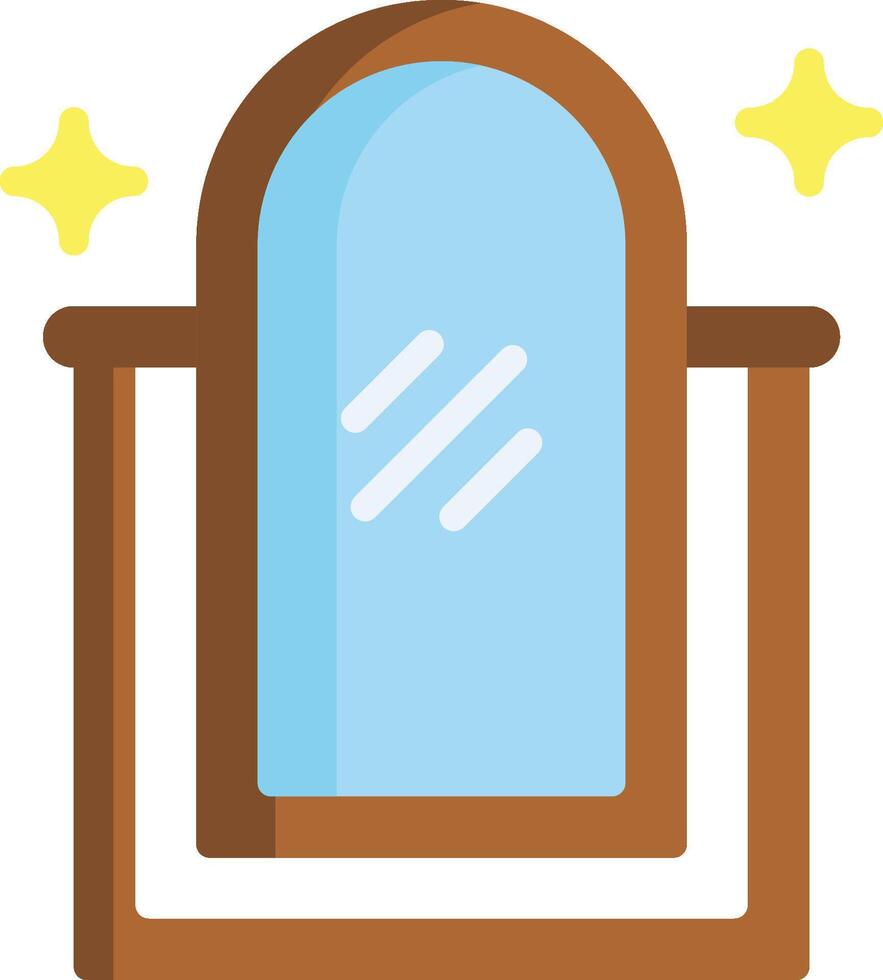 A window with a blue frame and stars vector
