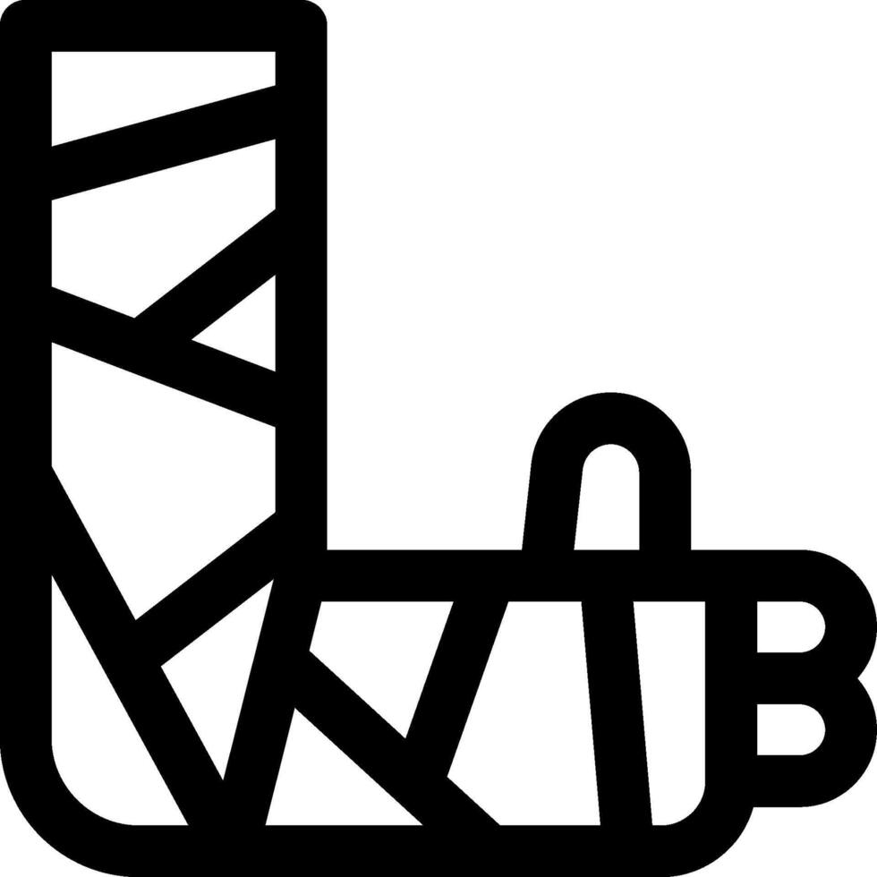 A black and white logo of a bandage vector