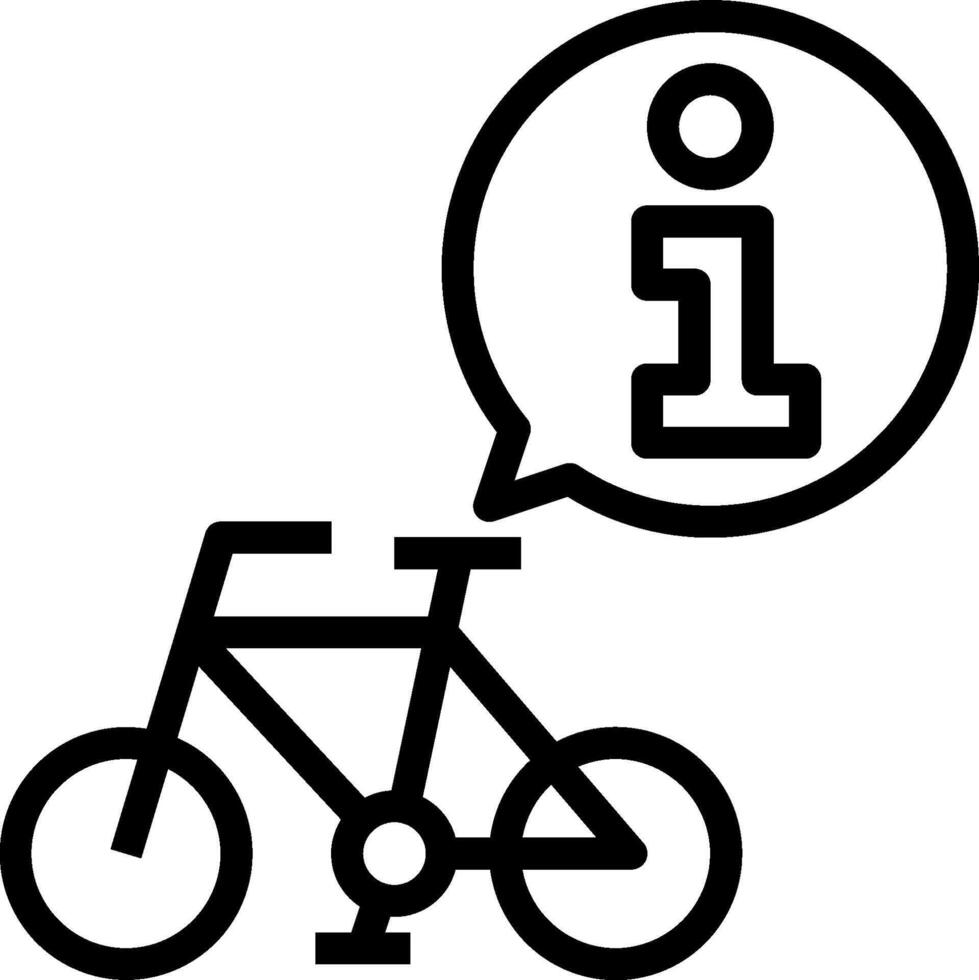 A bicycle with a speech bubble and a sign that says 1 vector