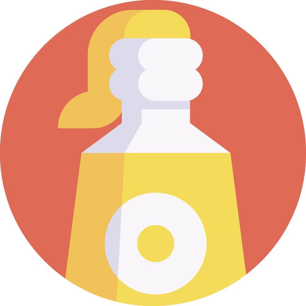 A yellow bottle with a white cap on it vector