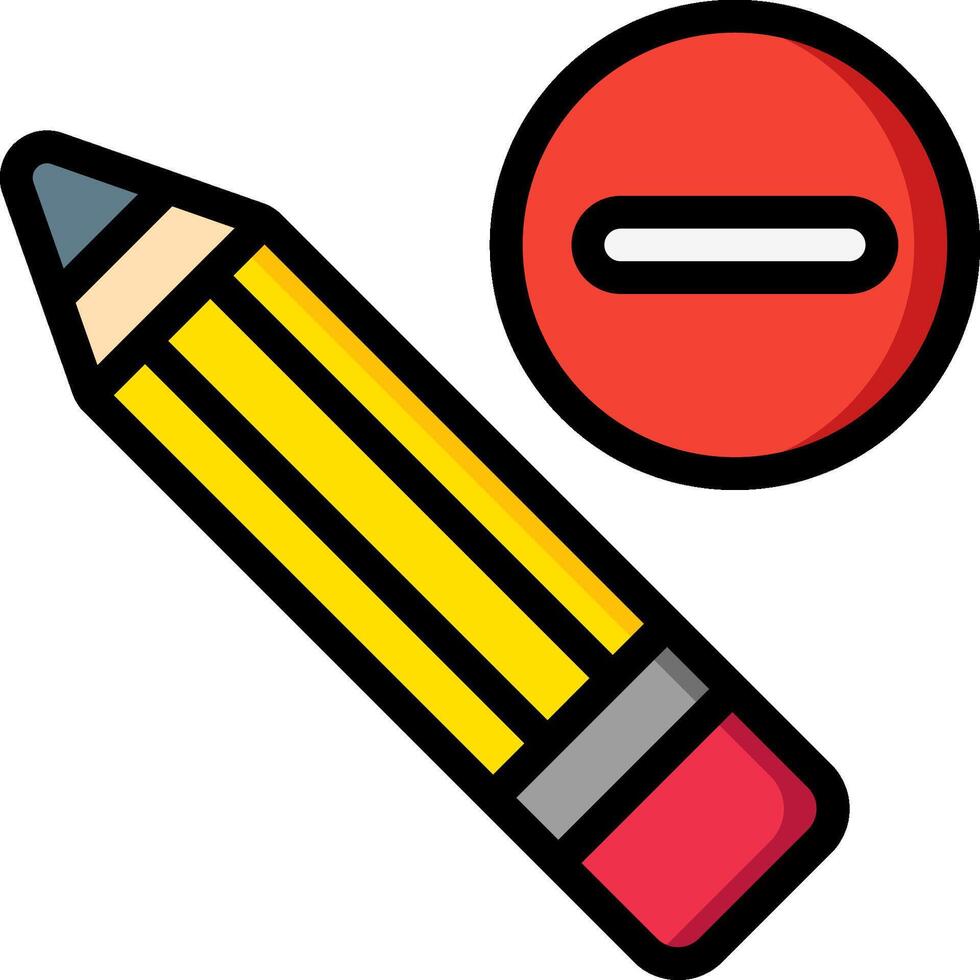Pencil and no pencil icon vector
