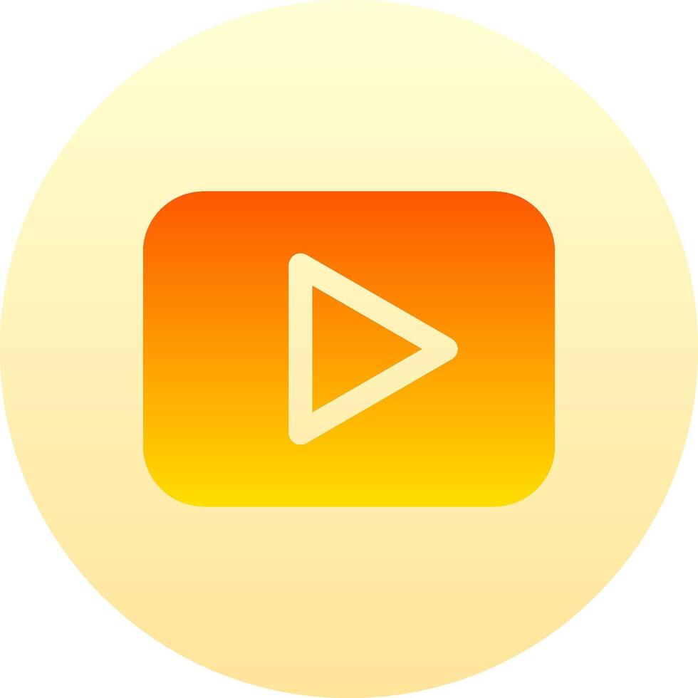 A yellow and orange play button with a white background vector