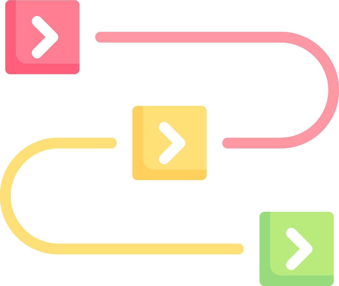 A flow chart with arrows pointing to different directions vector