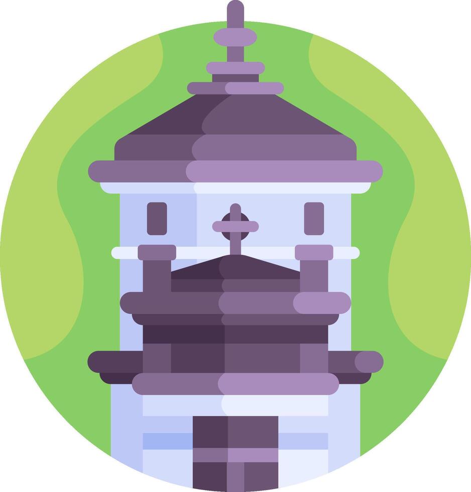 A building with a dome and a clock on top vector