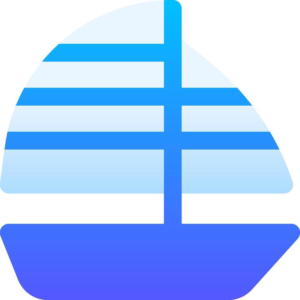 A blue sailboat with a white background vector