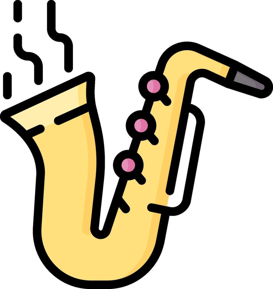 Saxophone illustration design vector