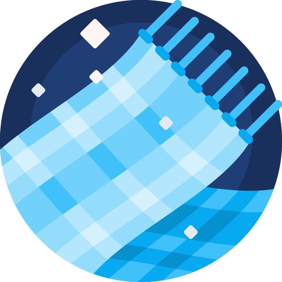 A blue plaid blanket with a comb in it vector