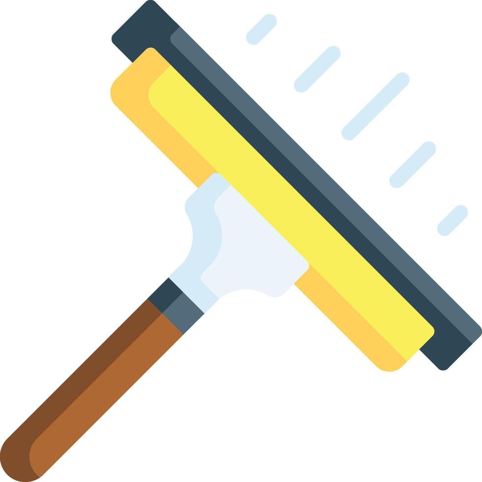 A yellow and brown cleaning tool vector