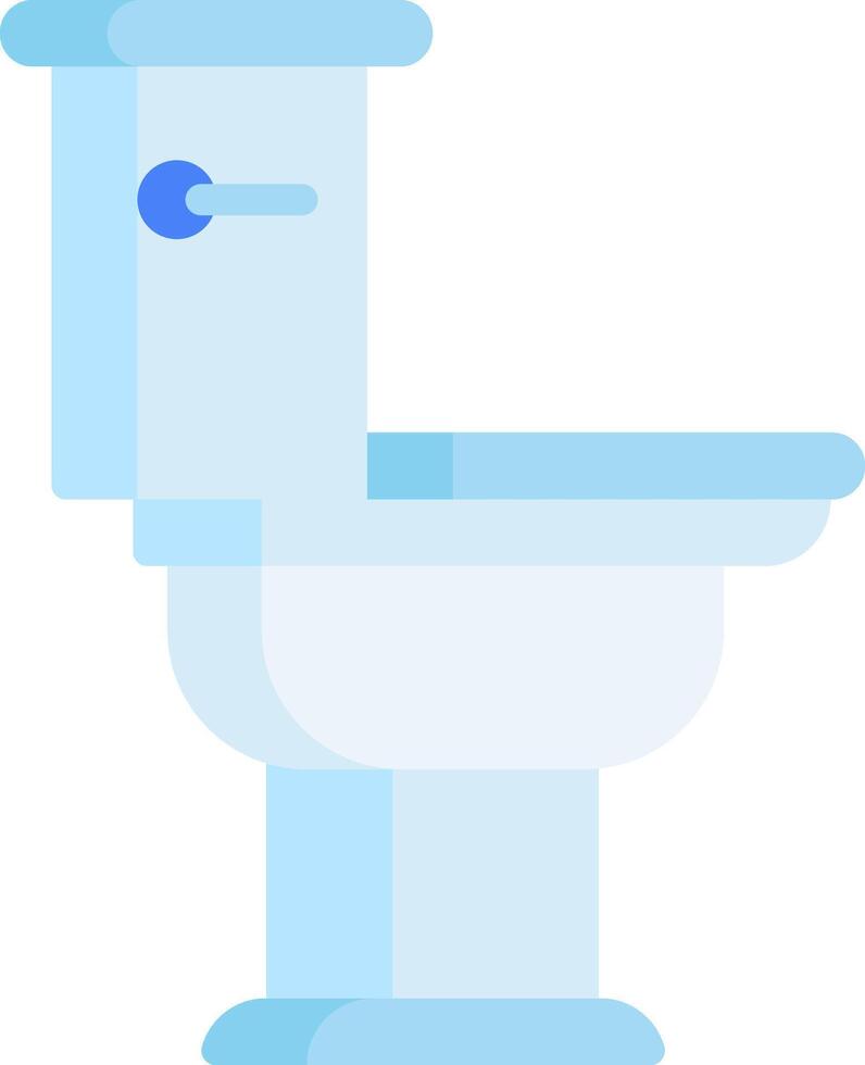 A toilet with a blue lid and a blue seat vector