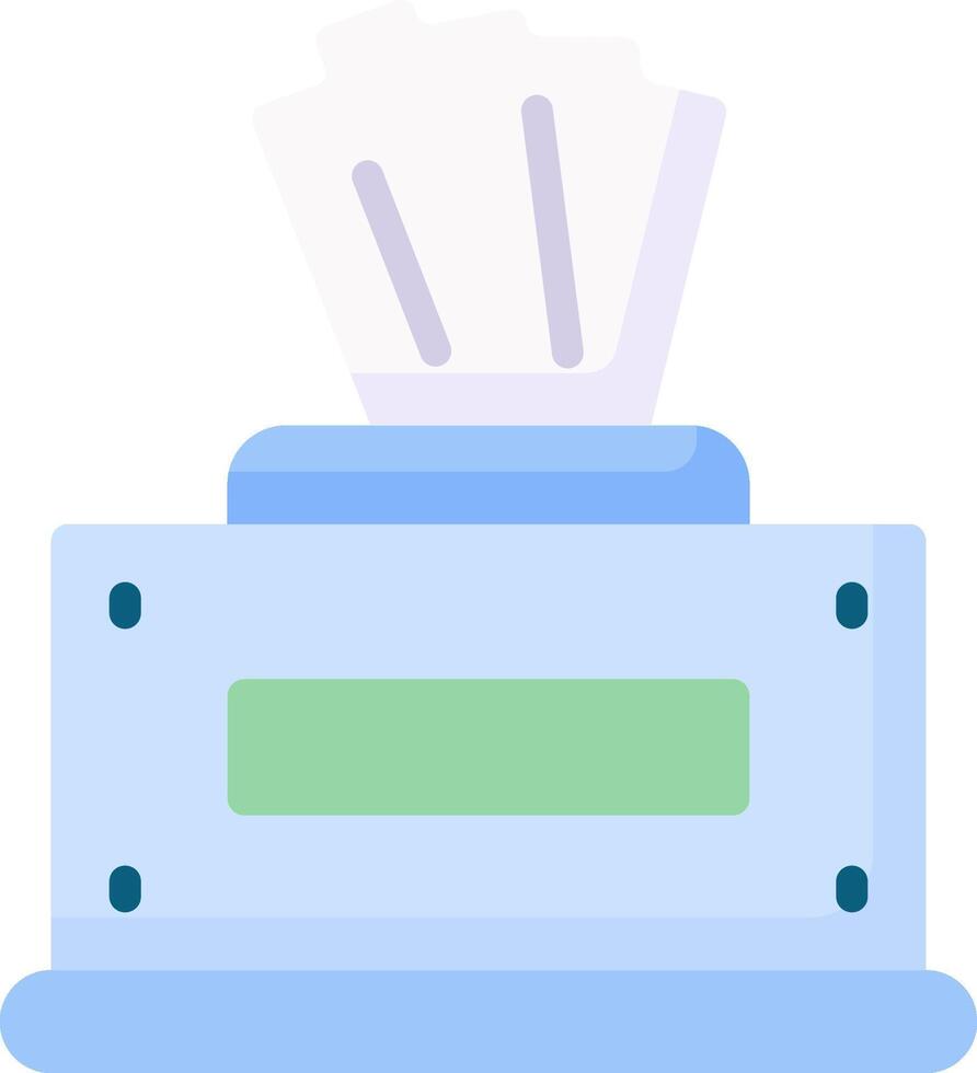 A blue box with a tissue on top vector