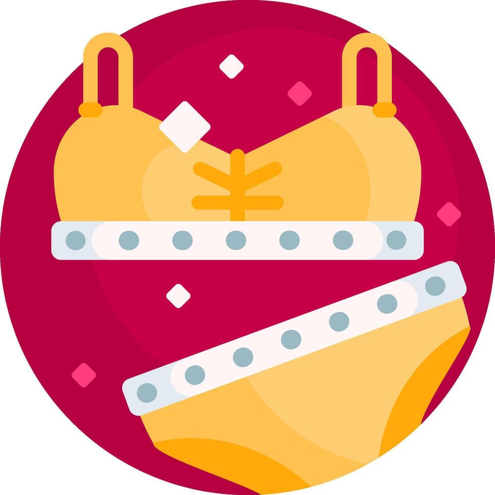 A yellow bra and a pair of underwear vector