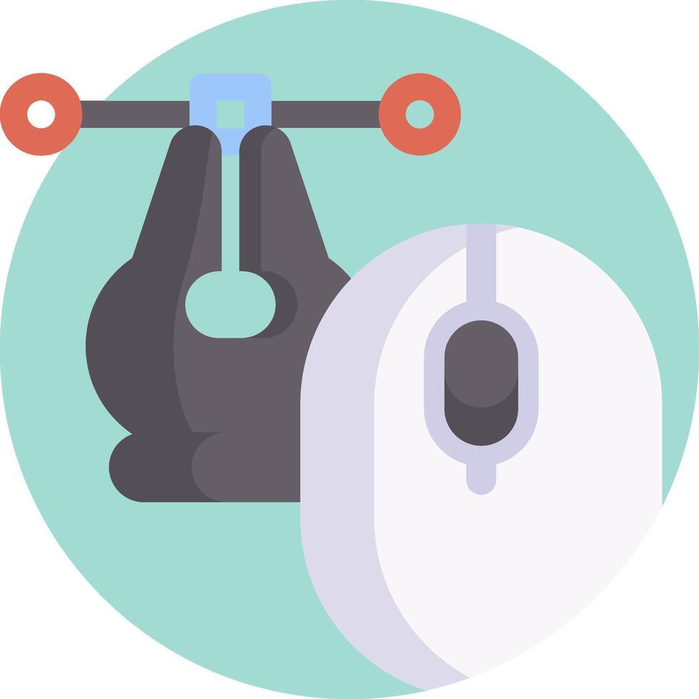 A mouse and a wrench are next to each other vector