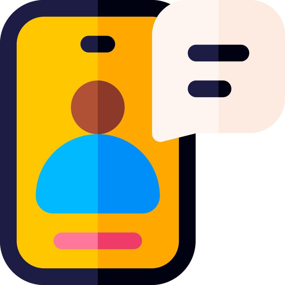 Mobile chat app icon vector
