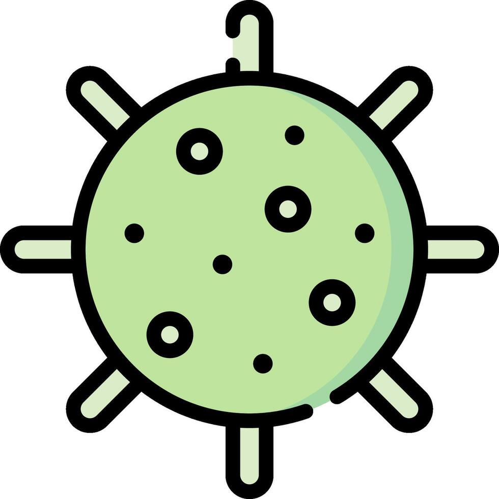 A green virus icon on a white background vector