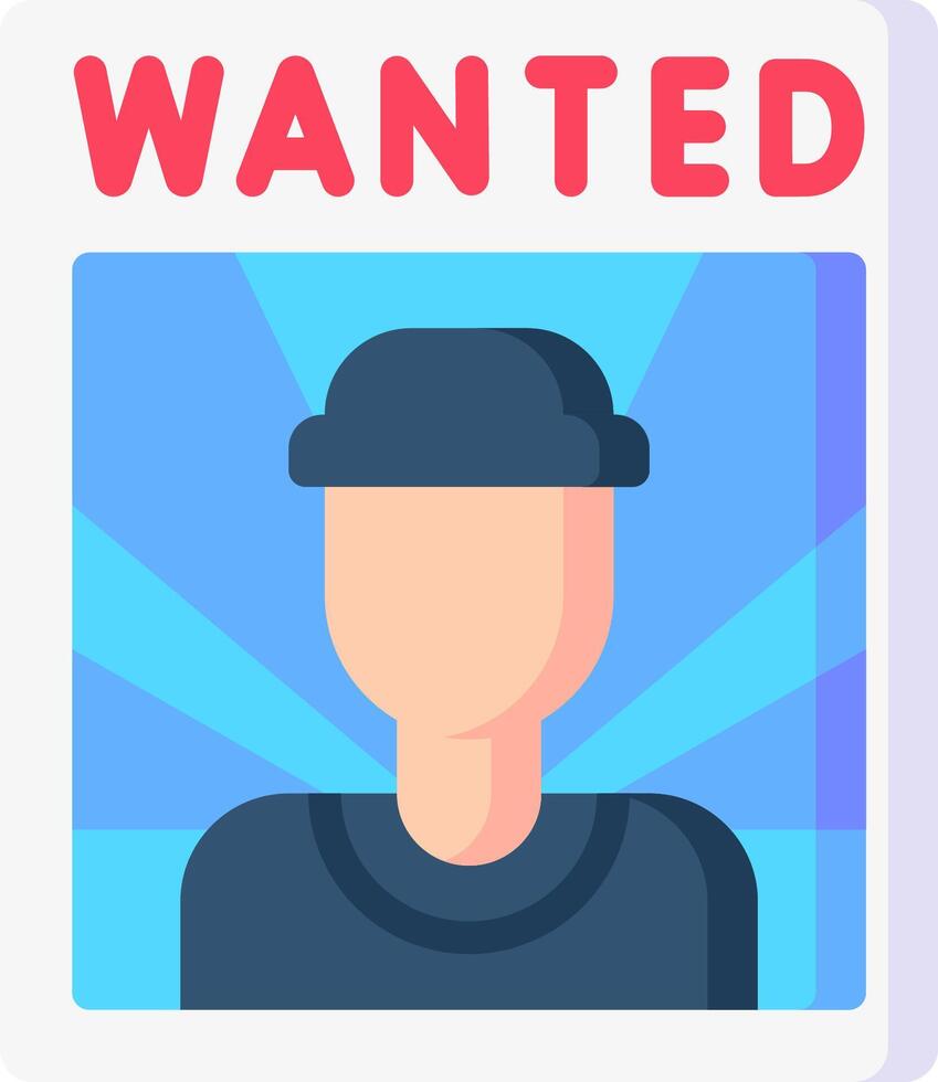 Wanted icon with a man in a hat vector