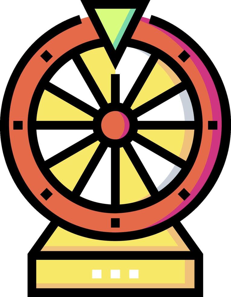 A wheel of fortune icon on a white background vector