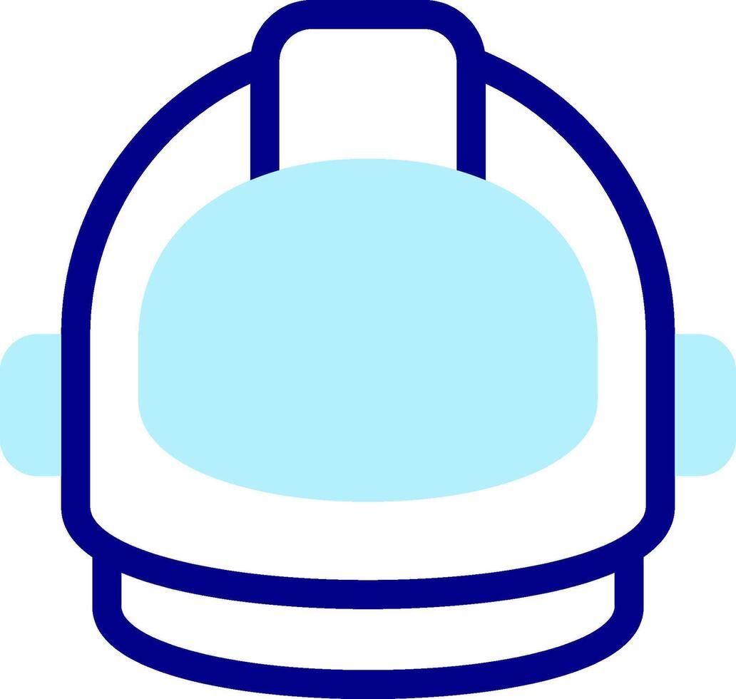 A blue helmet with a blue face mask vector