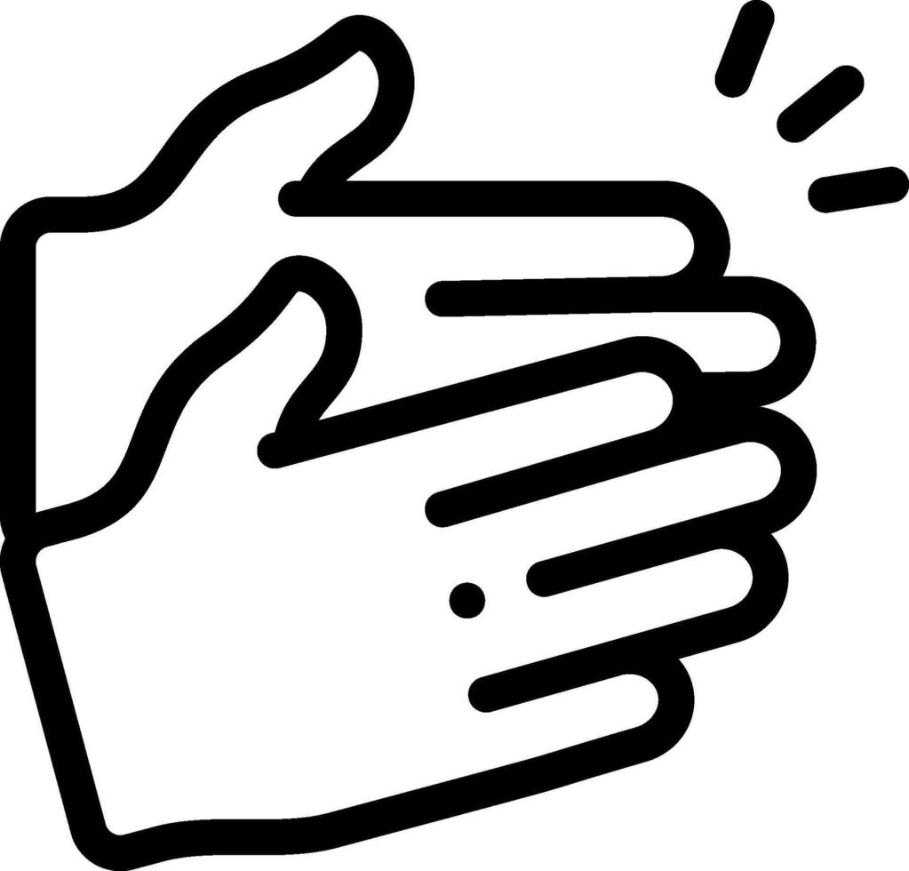 A black and white illustration of two hands vector