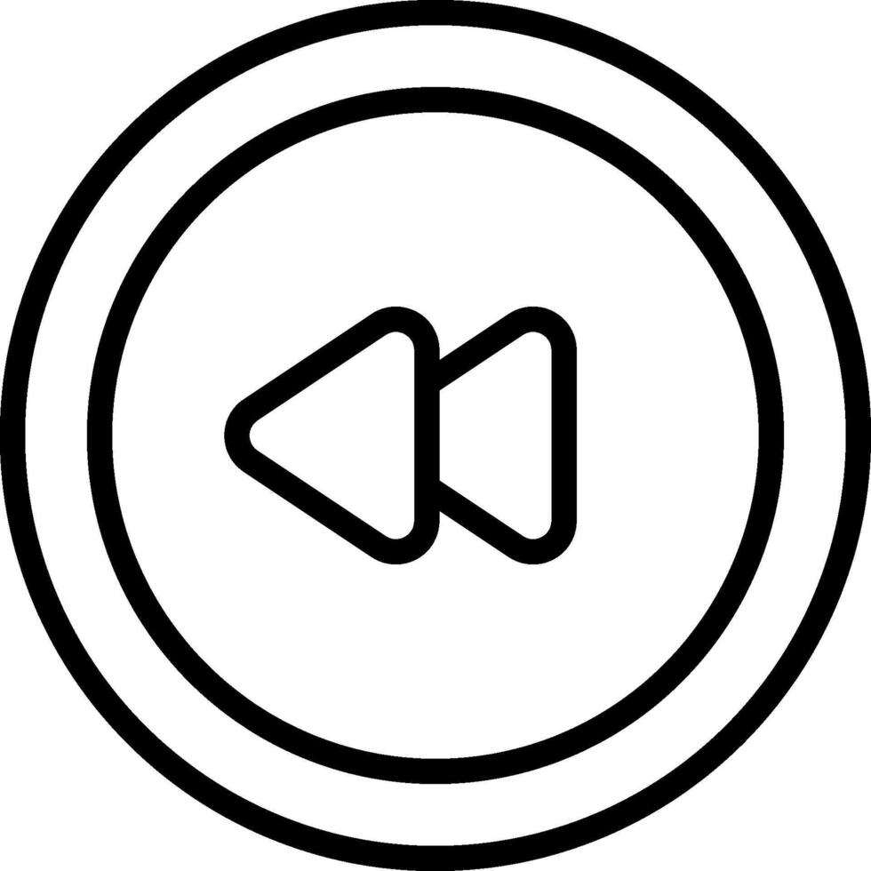 Play button icon in a circle vector