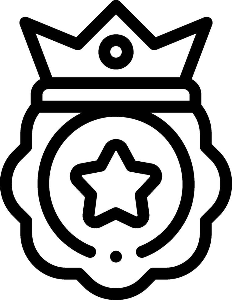 A black and white logo of a crown and star vector